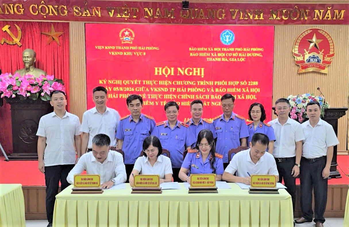 VKSND khu vực 8, TP Hải Phòng phối hợp cơ quan Bảo hiểm xã hội bảo vệ quyền lợi người lao động