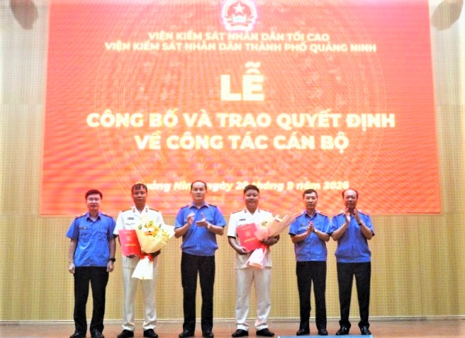 VKSND TP Quảng Ninh bổ nhiệm hai lãnh đạo cấp phòng