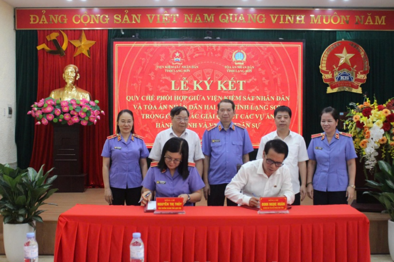 Bước tiến mới trong công tác phối hợp giữa hai ngành Tòa án - Viện kiểm sát Lạng Sơn