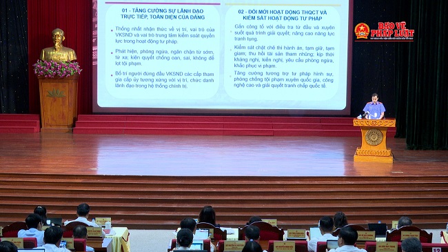 VKSND TP Bắc Ninh tham gia báo cáo viên tại Hội nghị nghiên cứu, quán triệt Nghị quyết Hội nghị Trung ương 3