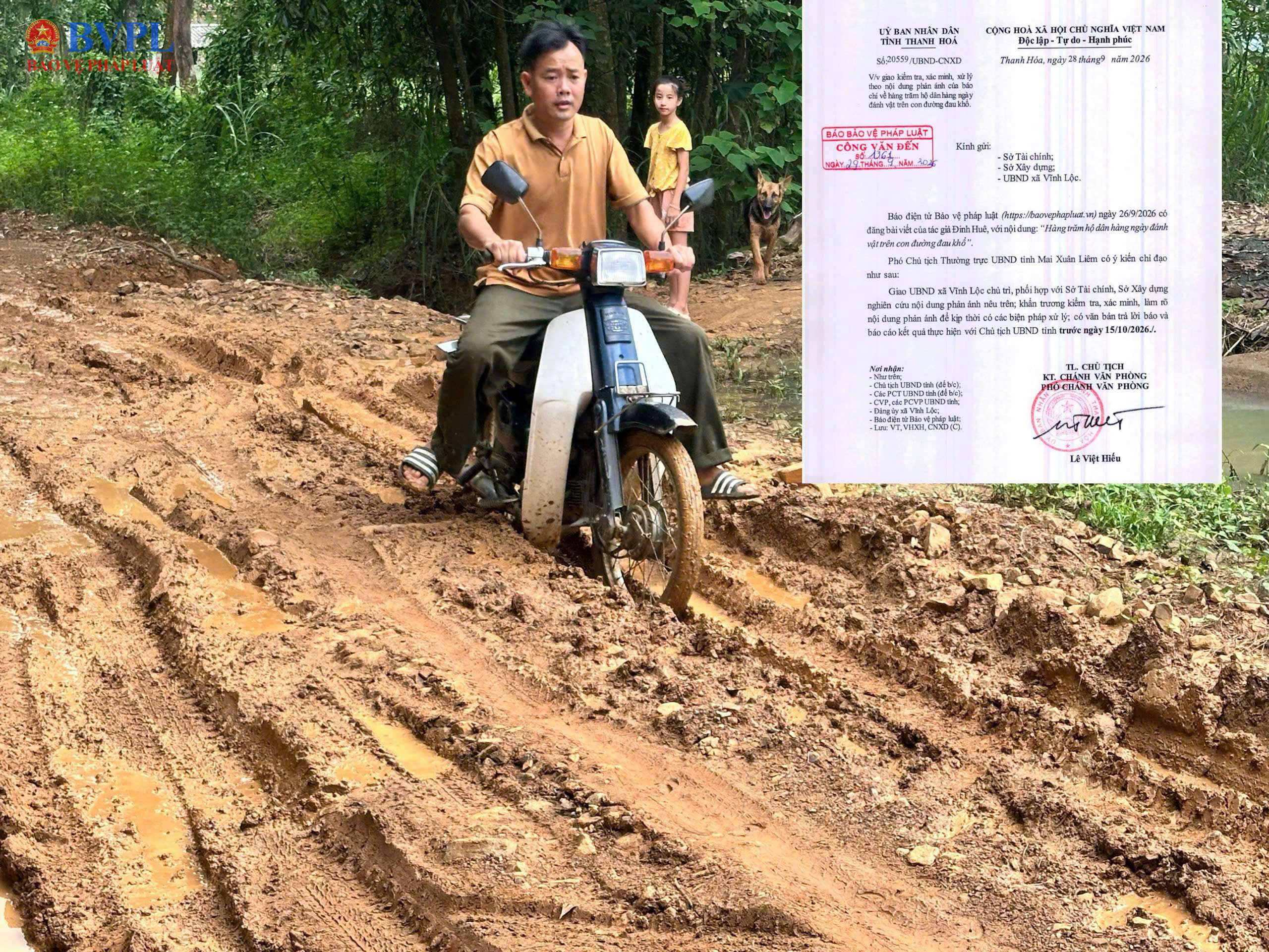 Tỉnh Thanh Hoá chỉ đạo xác minh con đường đau khổ , sau phản ánh của Báo Bảo vệ pháp luật