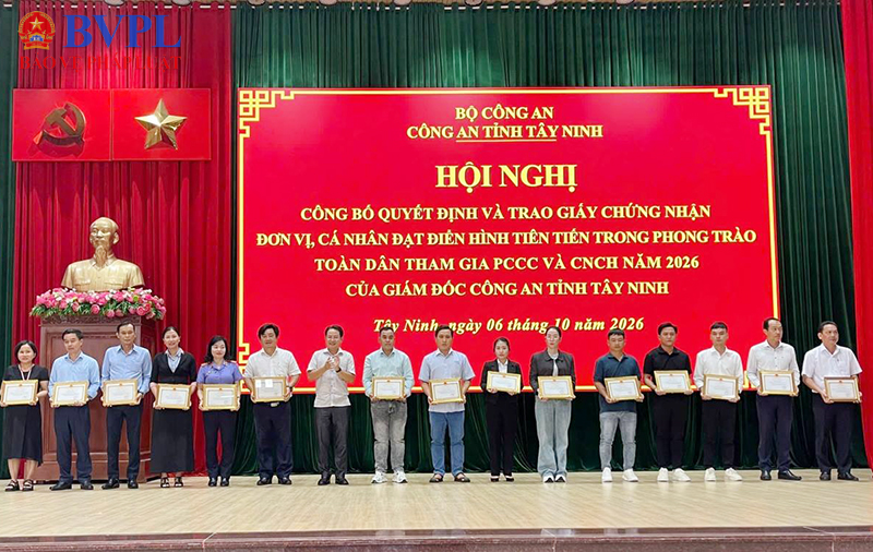 VKSND tỉnh Tây Ninh - điển hình tiên tiến trong phong trào phòng cháy, chữa cháy và cứu nạn cứu hộ 2026
