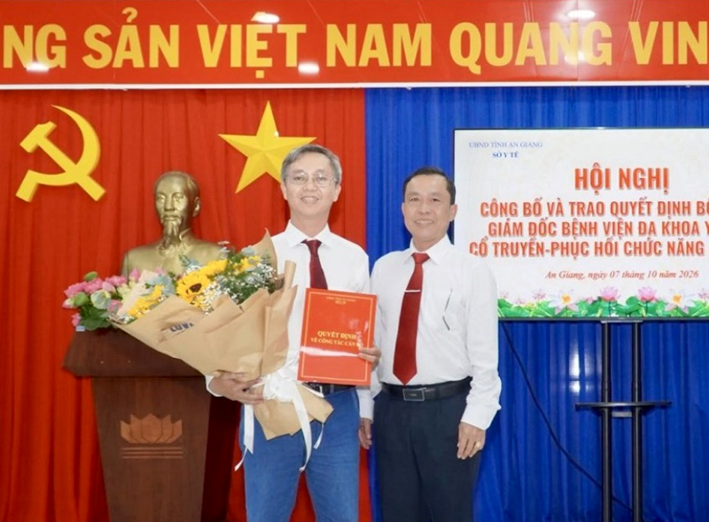 Bổ nhiệm Giám đốc Bệnh viện Đa khoa Y Dược cổ truyền - Phục hồi chức năng An Giang