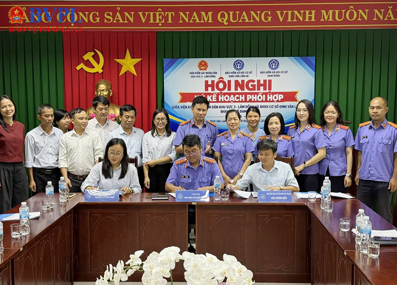 VKSND khu vực 3, tỉnh Lâm Đồng ký quy chế phối hợp với Bảo hiểm xã hội