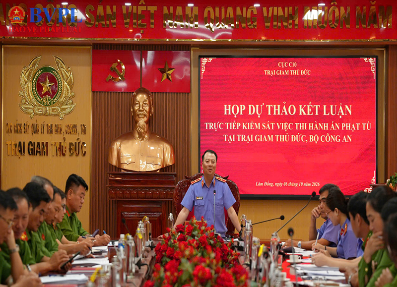 VKSND tỉnh Lâm Đồng trực tiếp kiểm sát Trại giam Thủ Đức