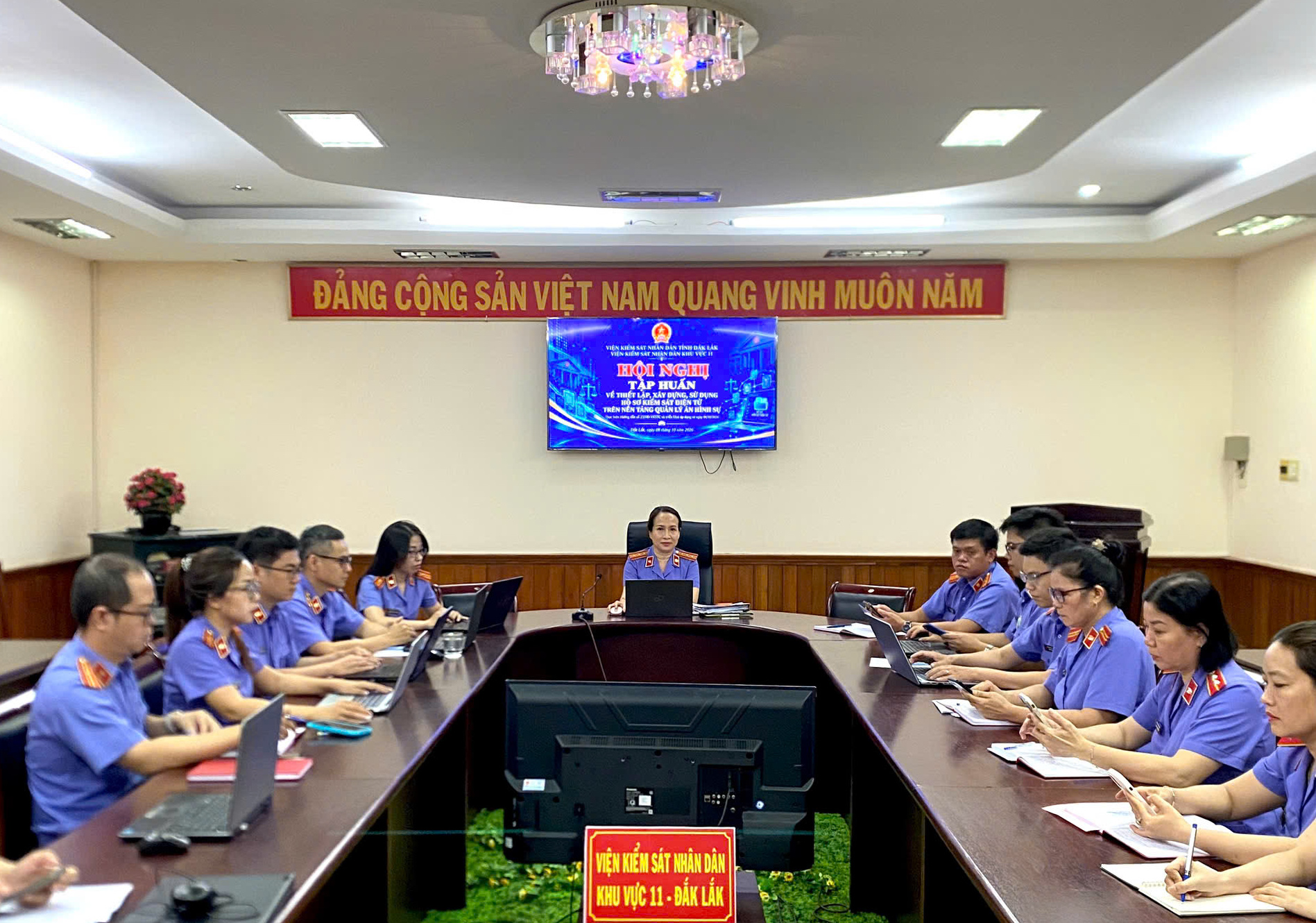 VKSND khu vực 11, tỉnh Đắk Lắk tập huấn xây dựng hồ sơ kiểm sát điện tử