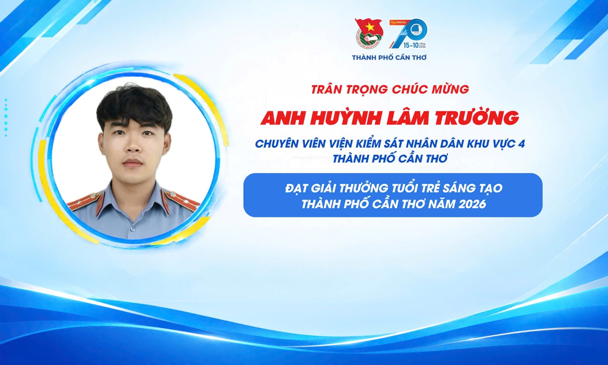 Vinh danh gương tuổi trẻ sáng tạo ngành Kiểm sát Cần Thơ