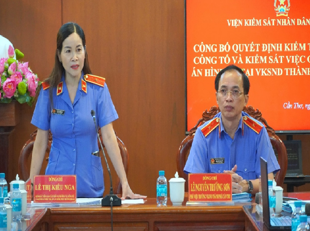 VKSND tối cao kiểm tra công tác kiểm sát việc giải quyết các vụ án hình sự tại VKSND TP Cần Thơ
