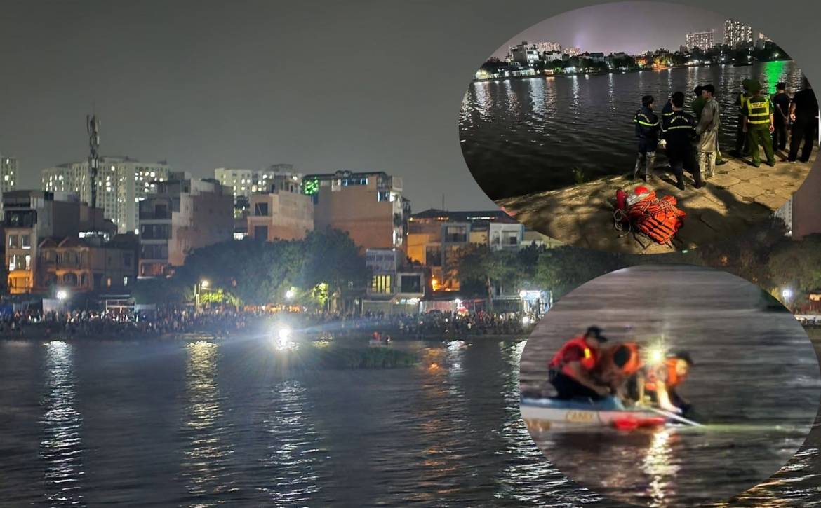 Lật thuyền khi thả mồi câu cá, 2 người đàn ông bị đuối nước tại hồ Định Công