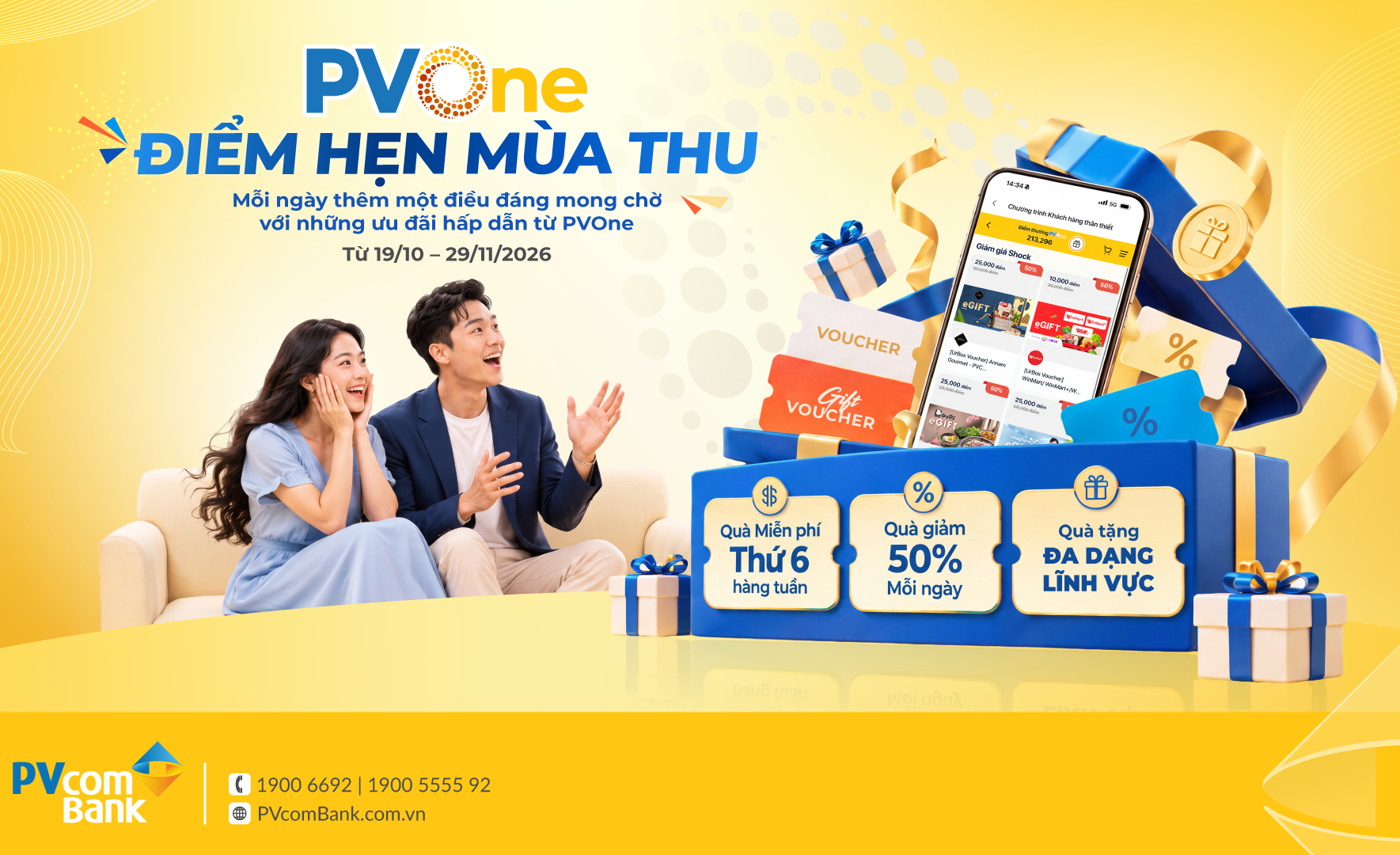 Đón thu rộn ràng với gần 21 000 quà tặng PVOne cùng ưu đãi bất ngờ từ PVcomBank
