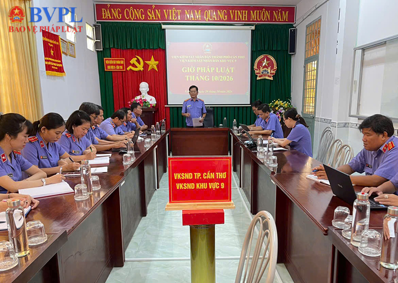 VKSND khu vực 9, TP Cần Thơ cập nhật quy định mới qua “Giờ pháp luật” tháng 10