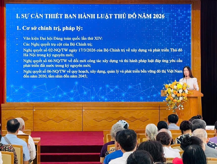 Phường Nghĩa Đô tuyên truyền phổ biến thi hành Luật Thủ đô cho người dân