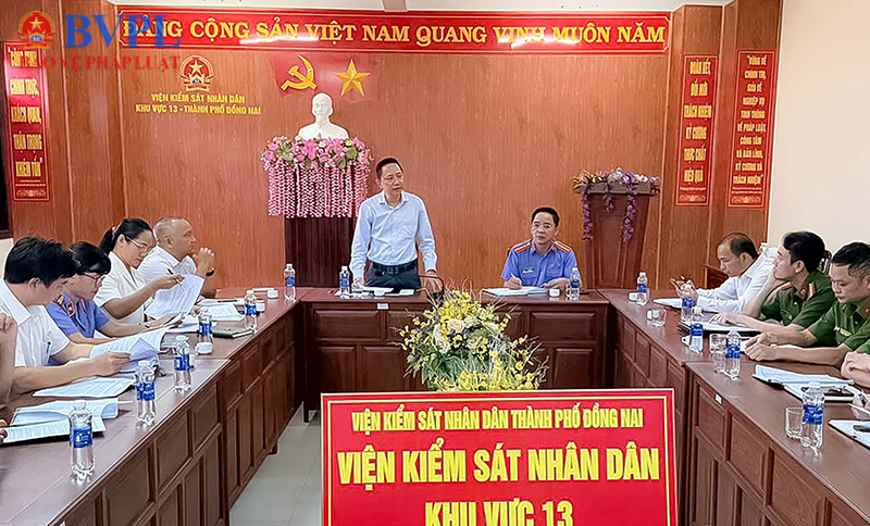Kiểm tra công tác phối hợp trợ giúp pháp lý trong hoạt động tố tụng tại VKSND khu vực 13, TP Đồng Nai