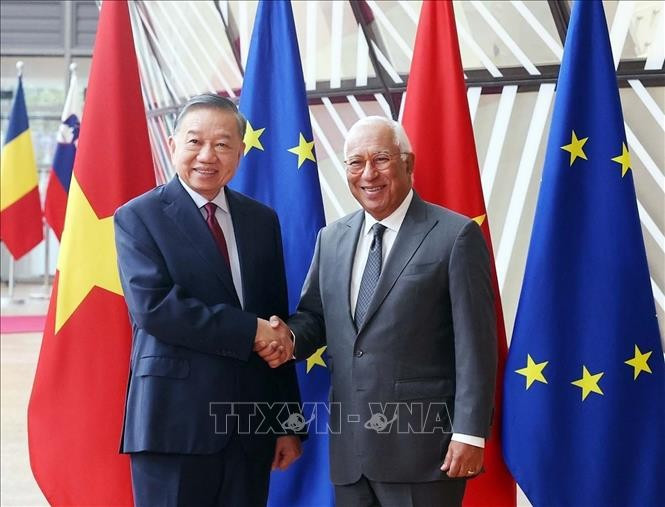 Tổng Bí thư, Chủ tịch nước Tô Lâm hội đàm với Chủ tịch Hội đồng châu Âu António Costa