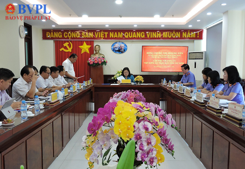Phó Bí thư Thường trực Tỉnh ủy Tây Ninh làm việc với Đảng ủy VKSND tỉnh