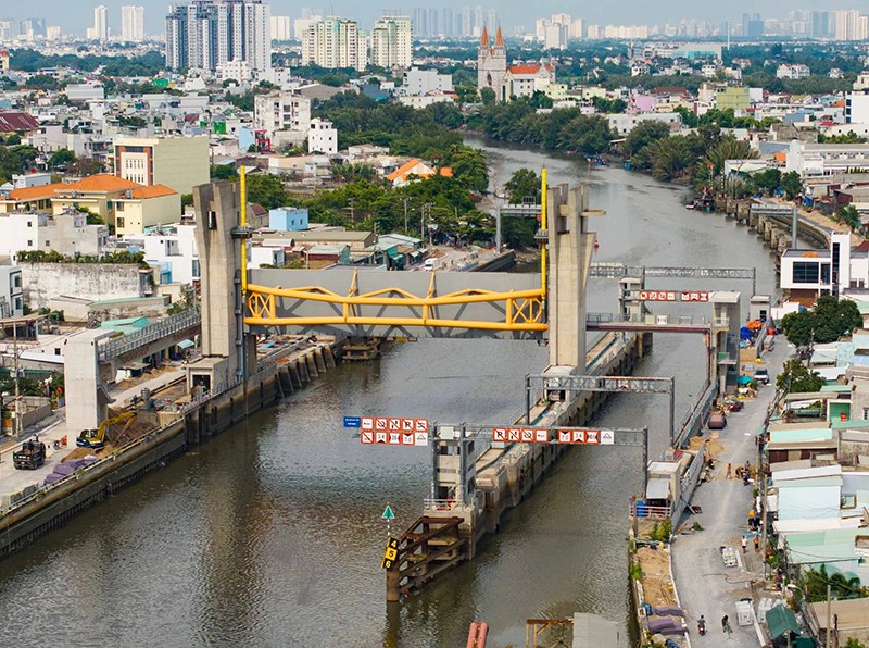 Dự án ngăn triều 10 000 tỉ đồng tại TP Hồ Chí Minh chuẩn bị đi vào vận hành