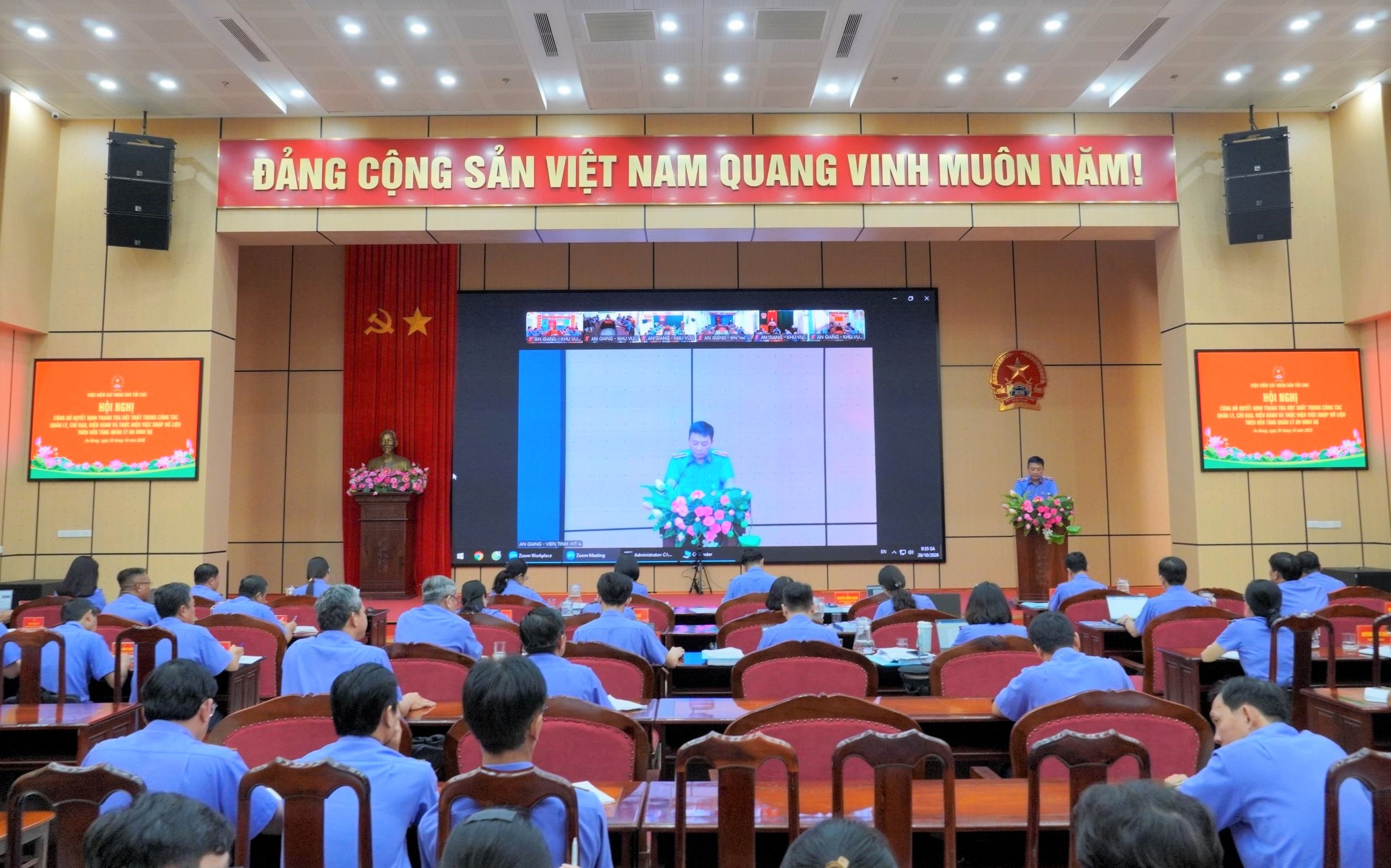 Công bố Quyết định thanh tra đột xuất việc nhập dữ liệu quản lý án hình sự tại VKSND tỉnh An Giang