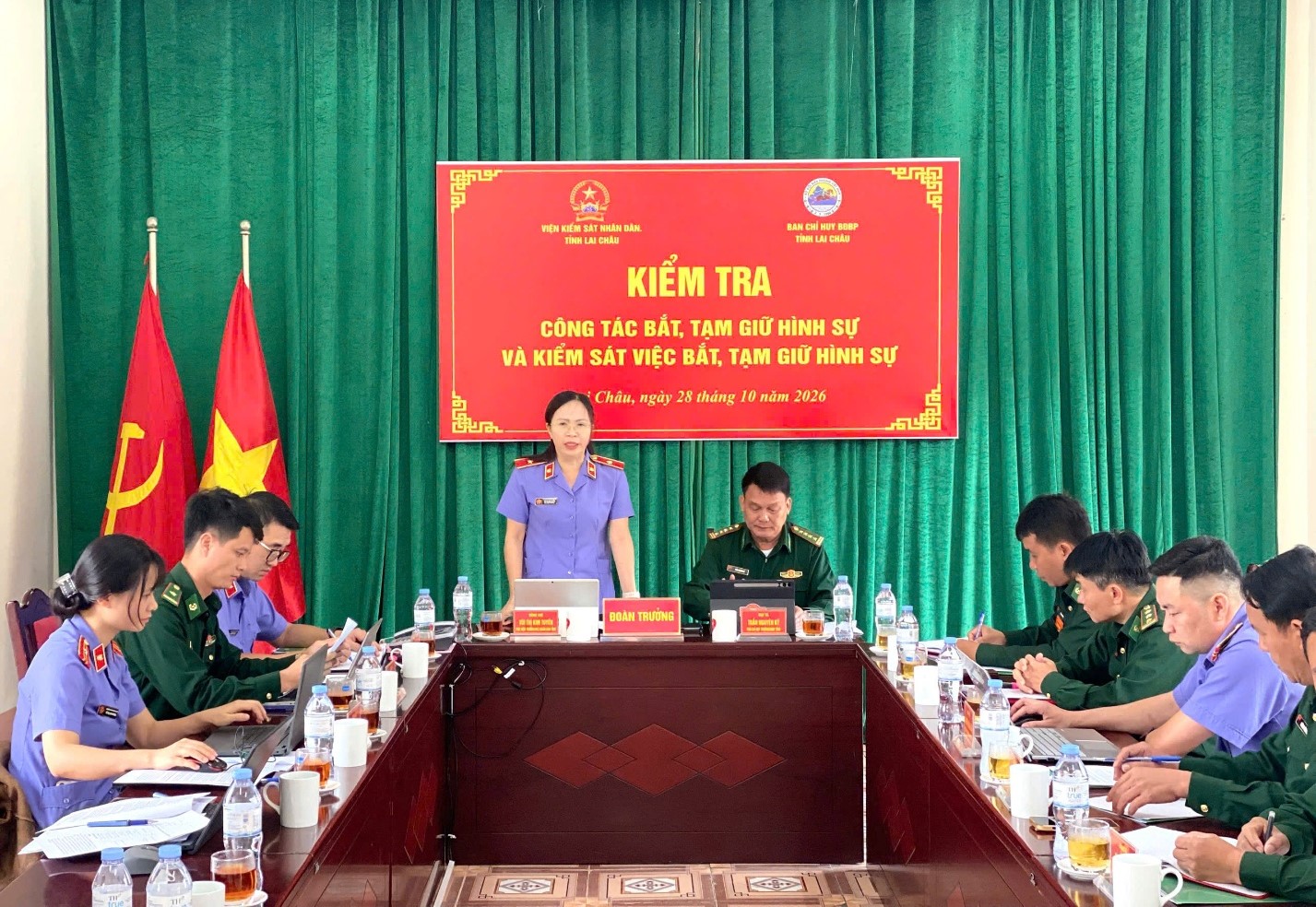 VKSND tỉnh Lai Châu phối hợp kiểm tra công tác bắt, tạm giữ tại các Đồn Biên phòng