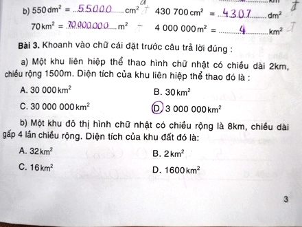 2 bài toán lớp 4 sai đáp án trầm trọng