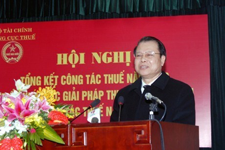 Phó Thủ tướng Vũ Văn Ninh phát biểu tại hội nghị triển khai công tác thuế năm 2014. Ảnh: VGP