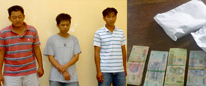 Bắt quả tang 3 đối tượng cá cược bóng đá ăn thua bằng tiền
