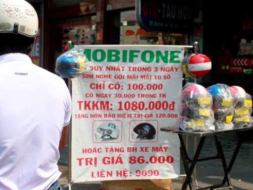 Mua sim tặng mũ dỏm