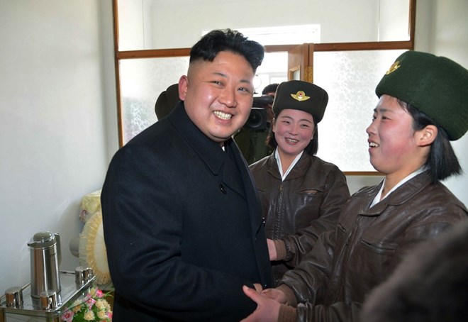 Hình ảnh nhà lãnh đạo Kim Jong-Un do KCNA phát hôm 7/3/2014 (Nguồn: AFP)
