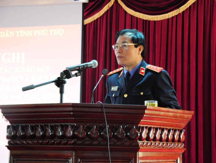 Đồng chí Nguyễn Hải Phong, Phó Viện trưởng VKSNDTC phát biểu chỉ đạo Hội nghị.