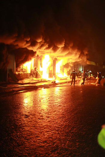 Cháy lớn tại chợ Phố Hiến