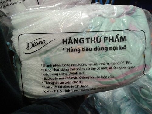 Bán bỉm thứ phẩm lỗi giá bèo