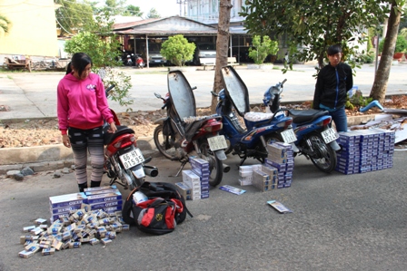 Bắt quả tang 4 phương tiện vận chuyển thuốc lá lậu