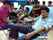 Hà Nội 200 chiến sỹ an ninh tham gia hiến máu tình nguyện
