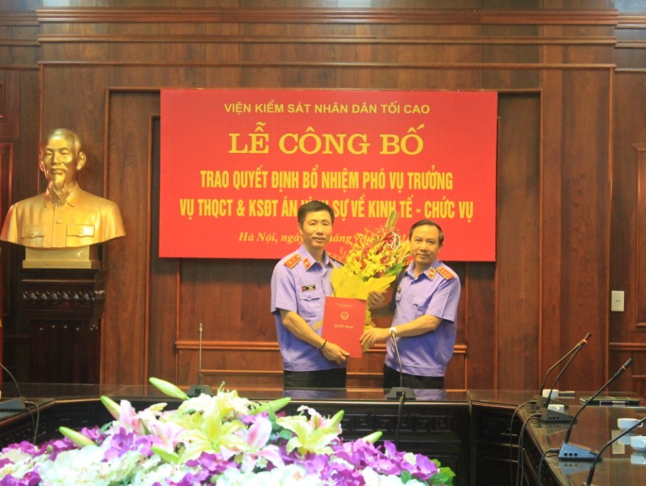 Bổ nhiệm Phó Vụ trưởng Vụ 1, VKSNDTC