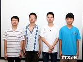 Bốn học sinh Việt Nam đều giành huy chương Olympic tin học