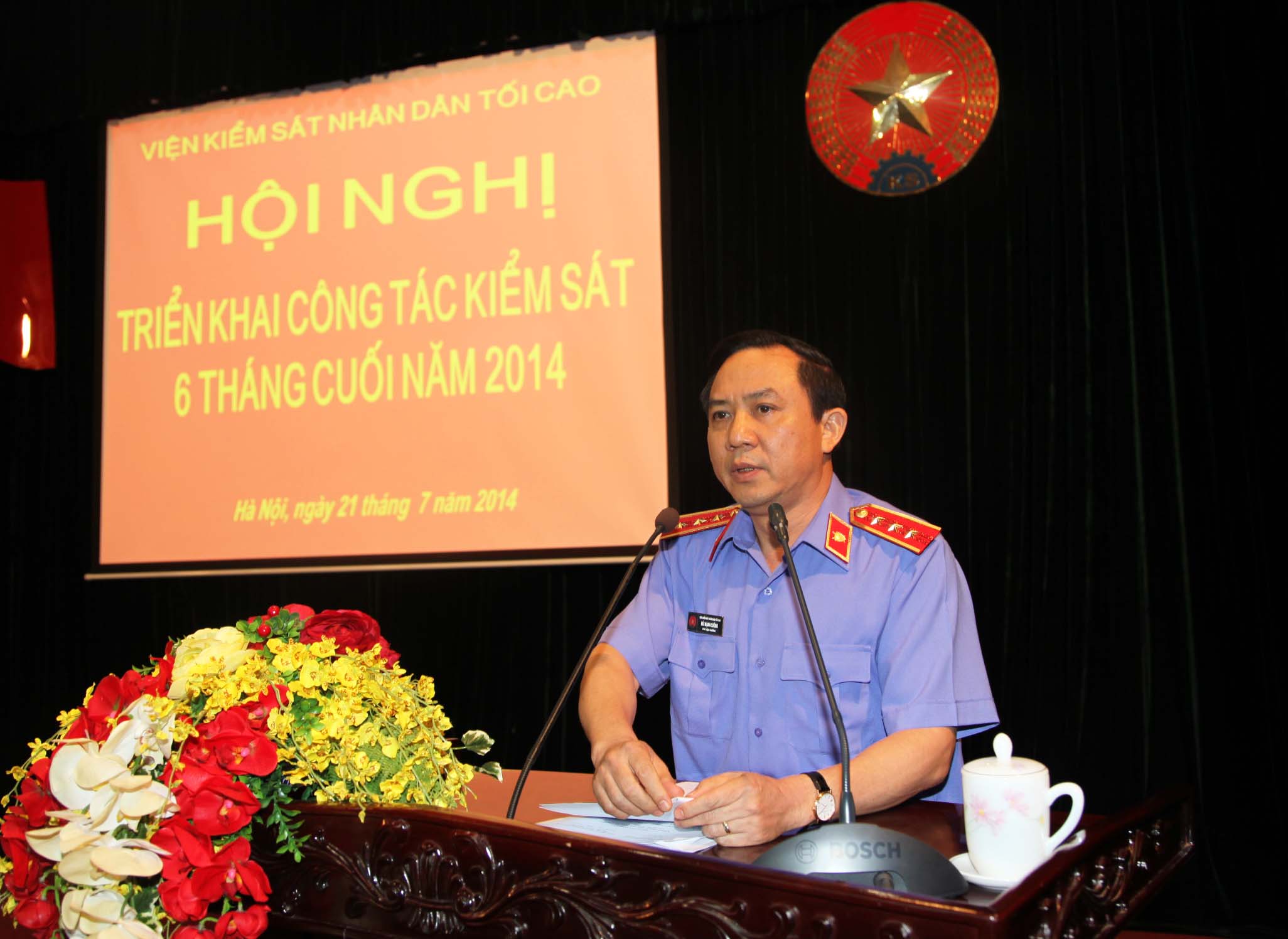 Đồng chí Bùi Mạnh Cường, Phó Viện trưởng VKSNDTC quán triệt, triển khai Chỉ thị số 15-CT/TW của Bộ Chính trị 