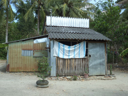 Nhà của Phong, nơi bị cáo gây ra tội ác dã man.