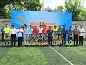 Đoàn thanh niên VKSNDTC tham gia giải bóng đá thanh niên 4 văn phòng Trung ương mở rộng