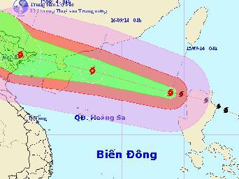 Bão Kalmaegi giật cấp 16 có thể ảnh hưởng trực tiếp đến miền Bắc