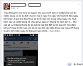 Cảnh giác với chiêu lừa nạp thẻ Viettel trên Facebook