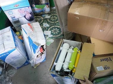 Hà Nội phát hiện và thu hàng trăm máy, thiết bị lọc nước giả