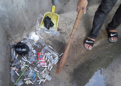 Những con hẻm đầy bơm kim tiêm