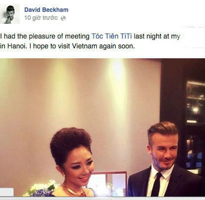 David Beckham muốn sớm trở lại Việt Nam
