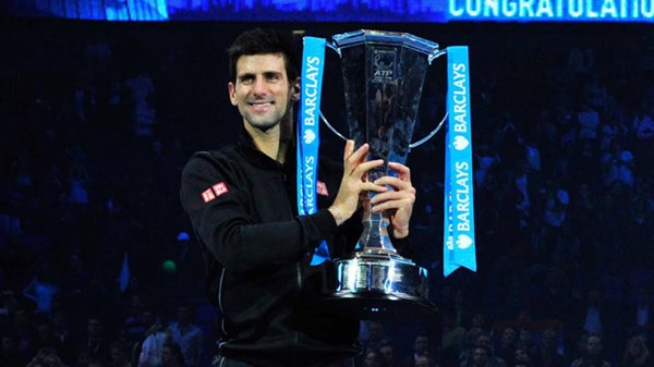 Lần thứ ba liên tiếp vô địch ATP World Tour Finals, Djokovic cũng đồng thời kết thúc năm 2014 với vị trí số một thế giới. Ảnh: Getty Images