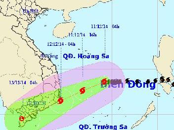 Sáng sớm mai bão đổ vào ven biển Khánh Hòa - Bình Thuận