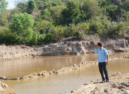 Hàng ngàn m3 cát bị lấy trộm