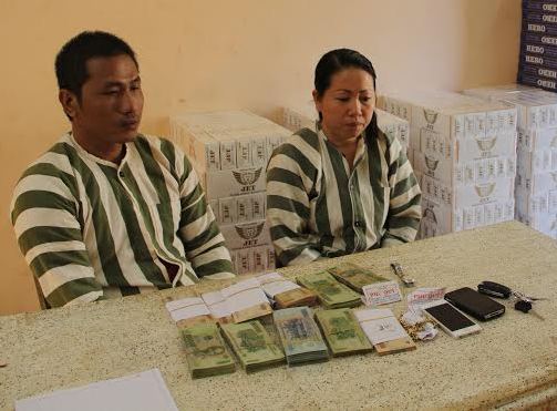 Công an Tân Biên bắt 2 đối tượng vận chuyển hàng lậu