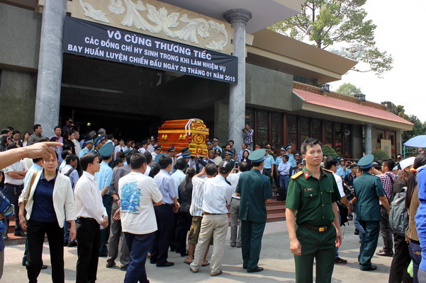 Lễ truy điệu và an táng 4 chiến sĩ hy sinh vụ máy bay rơi