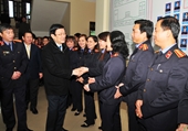 Chủ tịch nước Trương Tấn Sang thăm và làm việc với VKSND tỉnh Lào Cai