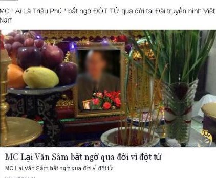 MC Lại Văn Sâm và trò đùa tàn ác của mạng xã hội
