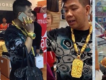 Thân thế đại gia dát vàng đầy người náo loạn Hà Nội